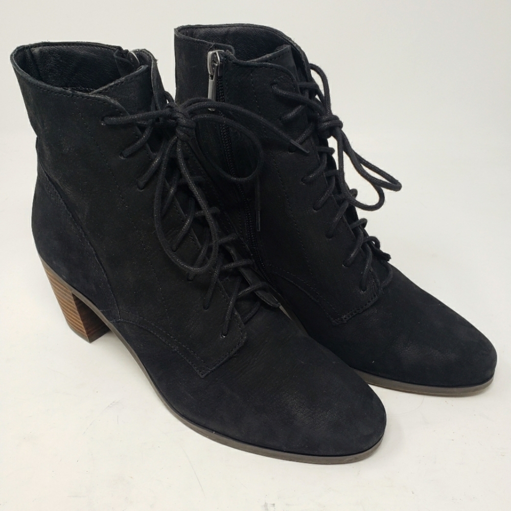 Lucky Brand Persee Black Lace-up Booties Size 9